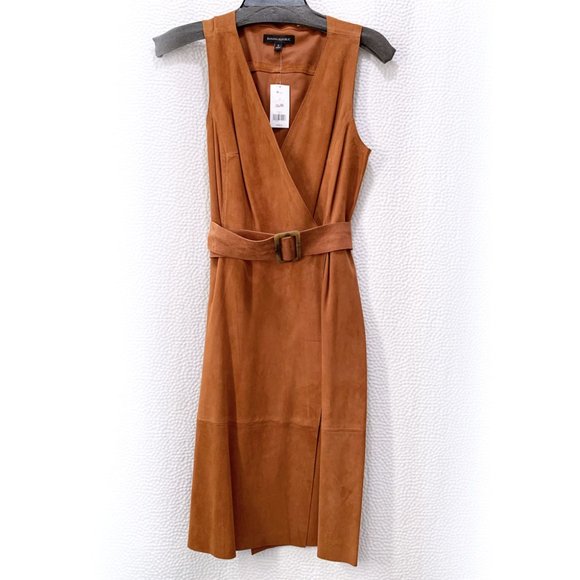 NWT Banana Republic Suede Leather Dress - Picture 2 of 8